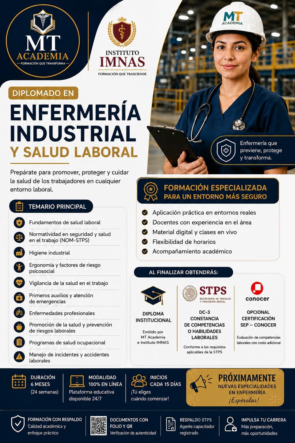 Diplomado en Enfermería Industrial y Salud Laboral
